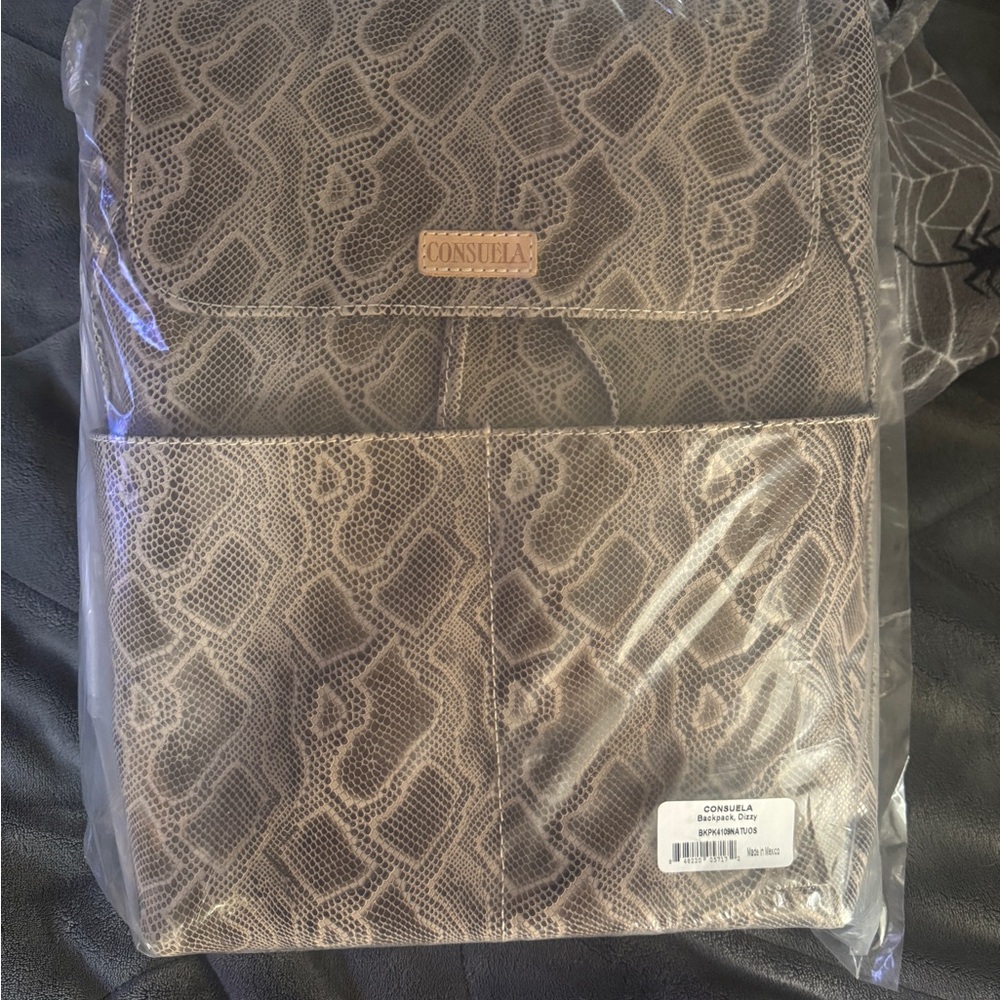 Consuela Textured Snake Pattern Bag